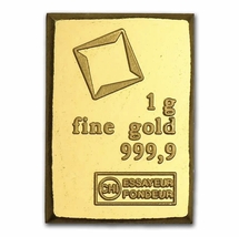 1 gram Gold CombiBar™ Valcambi Suisse .9999 Fine Gold Bar - $129.95