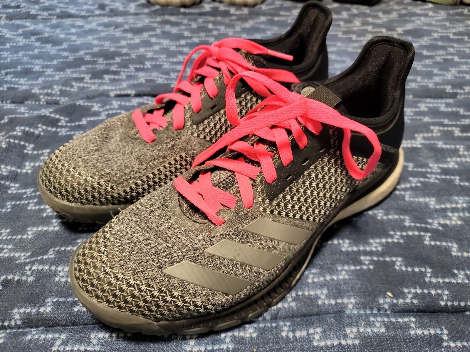 Adidas Crazy Flight X Running Shoes Lace Up Athletic Sneakers Womens Size 8 Used