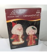 NEW Vintage Holiday Time ornament kit Mr. &amp; Mrs. Santa Claus sequins Chr... - $529.99 MXN