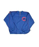 Vtg CHICAGO CUBS Majestic Authentic Collection Dugout Jacket Blue Men&#39;s ... - £33.62 GBP