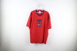Vintage Y2K 2004 Tommy Hilfiger Mens XL Faded Spell Out Short Sleeve T-Shirt Red - £31.27 GBP