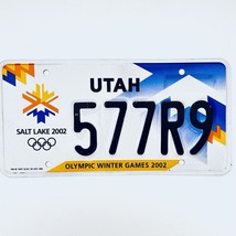 2002 United States Utah Olympic Winter Games Passenger License Plate 577R9 - $21.77