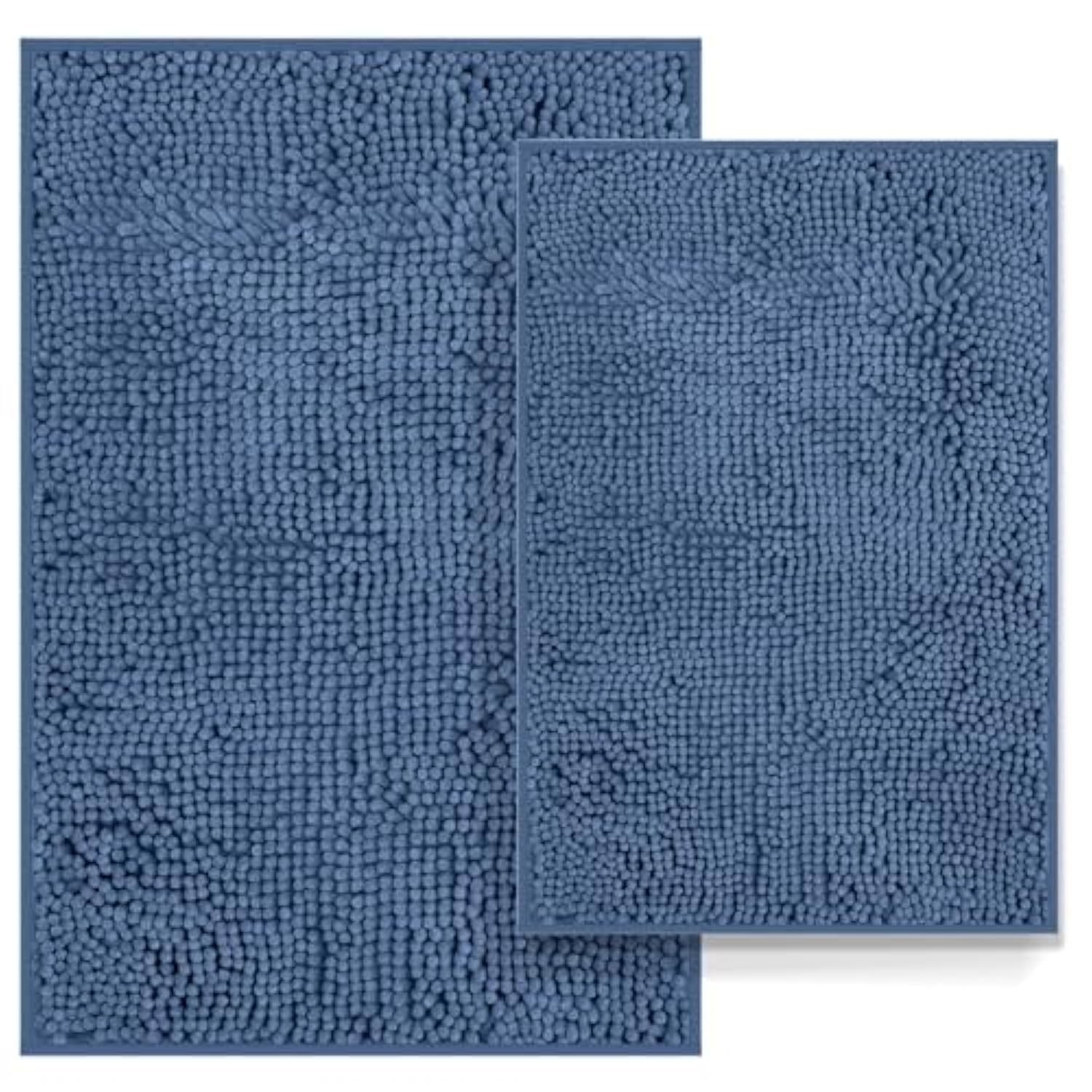 Bathroom Rugs Set 2 Piece Bath Mat Set Soft Plush Chenille Bath Rugs Non-Slip, A