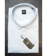 Hugo Boss Camicia Casual Blu A Pois In Cotone Per Uomo Lukas Big &amp; Tall 5XL - $83.33 CAD