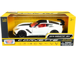 2019 Chevrolet Corvette C7 ZR1 White and Black with Red Interior &quot;History of Cor - $42.69