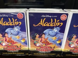 NEW Disney Movie Character LOT OF 3 Jasmine Collectible Figure Aladdin VHS Genie - £59.35 GBP