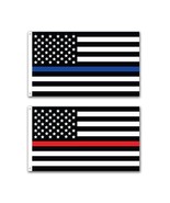 2 Pack Police Thin Blue Line and Thin Red Line Flag 3x5 Foot with Grommets - £18.87 GBP