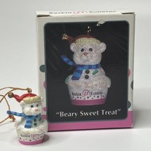 Enesco Small Wonders Baskin Robbins Beary Sweet Treat Christmas Ornament 1993 - £10.04 GBP