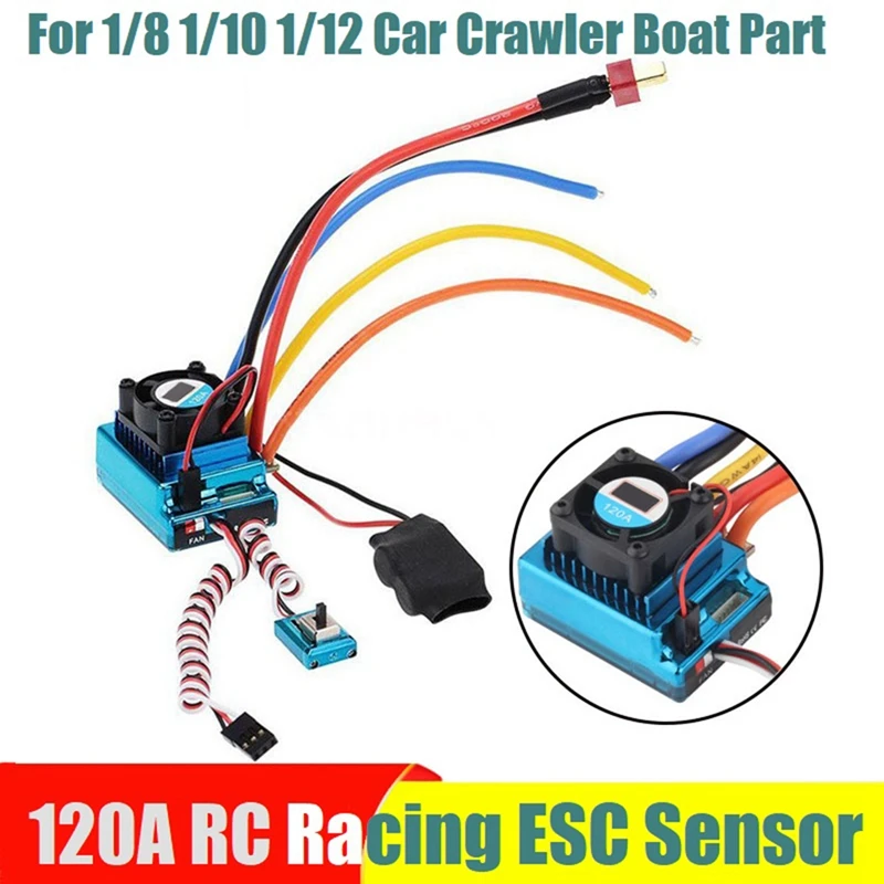 RC Racing ESC 120A Sensor Big Current Speed Controller RC Car Accessories For - £18.75 GBP