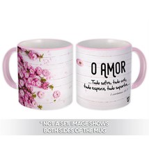 O Amor Tudo Sofre : Gift Mug Christian Portuguese Evangelical Catholic - £12.75 GBP