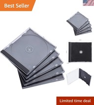 Lightweight Standard CD Jewel Cases - 50-Pack with Clips - Durable Prote... - $54.00
