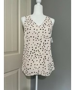 Lark & Ro Women's Sleeveless Blouse Beige With Animal Print, Size XS, NWT - $22.00