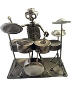 Metal Steampunk Nuts &amp; Bolts Drummer ~ A Symphony Of Scrap - $32.94