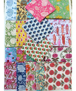 Assorted Hand Block Floral Print Napkins 100 % Cotton Dinner Table Cloth... - $413.52 MXN