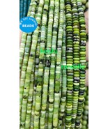 Heishi Bead in Lemon Chrysoprase 4-10mm, natural stone yellow Rondelle R... - $10.75 CAD