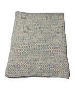 Hand Crocheted Baby Blanket with Shimmering Yarn in Pastel Colors