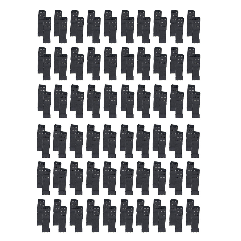 Two-Hook Bra Band Extender BEST VALUE Bulk Pack (120, Black)