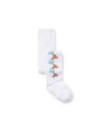 JANIE and JACK White Floral Tights Soft Stretch Stockings Girls Size 4-5... - $26.41 CAD