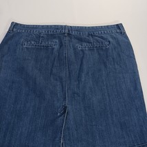 Old Navy Denim Jean Skirt Women's Size 18 Back Slit Blue Trouser Skirt RN#54023 image 14