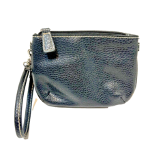 Vintage Samsonite Womens Black Pebbled Leather Wristlet Top Zip Pouch 6.... - £9.91 GBP