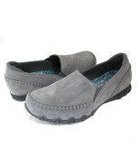 Skechers Gray Suede Loafers 9 Relaxed Fit Memory Foam Shoes Biker Alumni... - $25.74