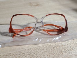 World of Frames Mya Tee NB 1970s Deadstock Eyeglasses Orange Made in France VTG - £10.75 GBP