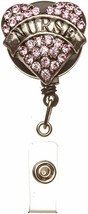 Badge Holder-Nurse-Crystal Heart - $316.33 MXN