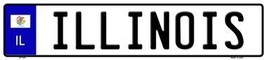 Illinois Novelty Metal European License Plate - £17.26 GBP