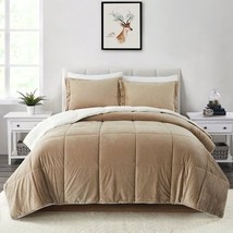 King Plush Microfiber Reversible Comforter Set in Gold - $4,339.95 MXN
