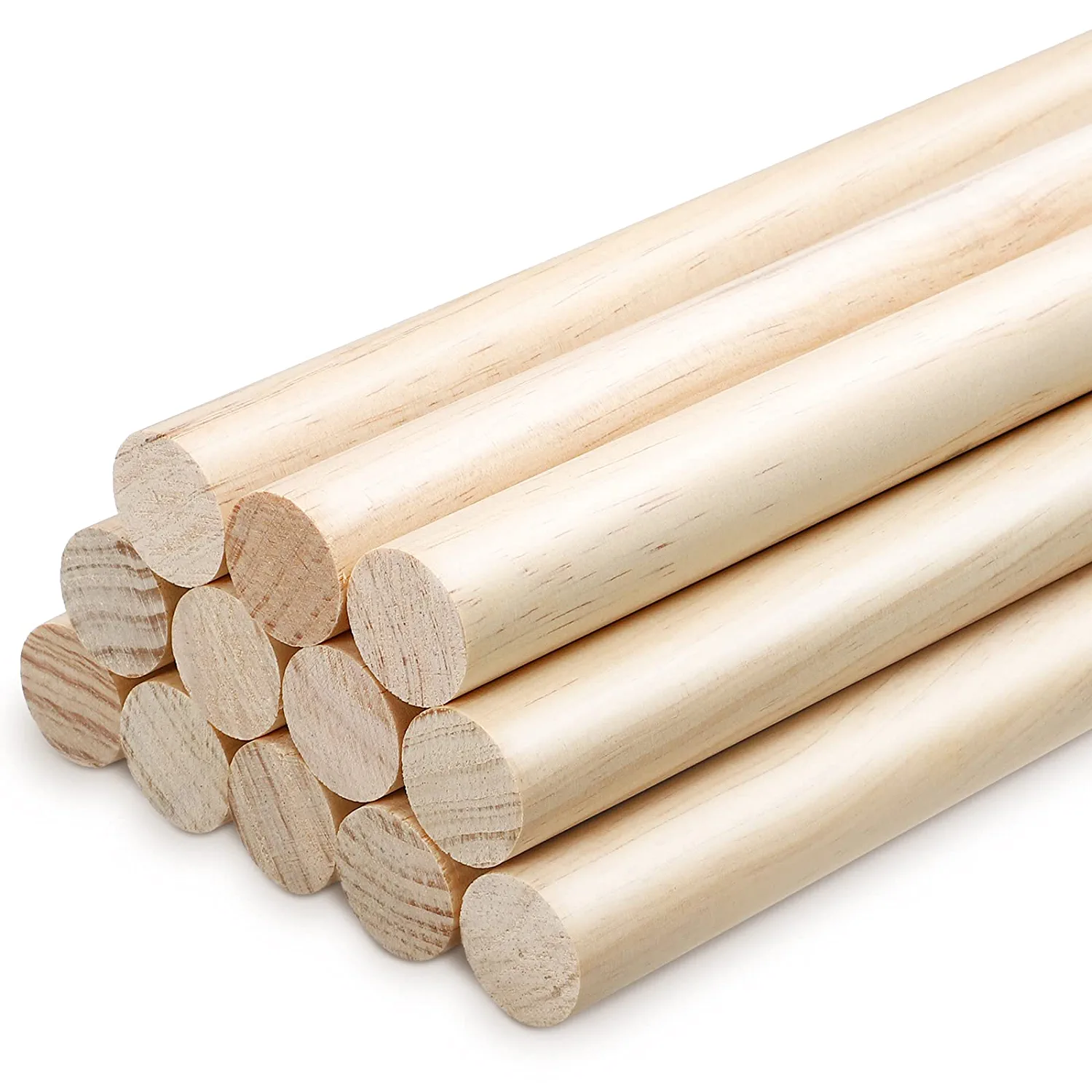 1 X 12 Inch Dowel Rods Wood Sticks Wooden Dowel Rods Round Unfinished Hardwood S - £22.37 GBP