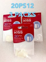 LOTS OF 3 KISS HAWK CURVE 20 NAIL TIPS # 20PS12 STRONG AND DURABLE SALON... - $4.29