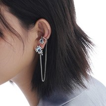 Simple Moon Star Rhinestone Long Chain Earrings For Women Shine Sun Crescent Geo - $11.95