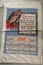 Vintage 1988 Calendar Linen Towel - £7.99 GBP