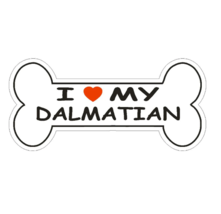 4&quot; love my dalmatian dog bone bumper sticker decal usa made - $26.99