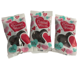 3 Pack Trader Joe’s Dark Chocolate Caramel Hearts 2.5 oz Each LIMITED ❤️... - $17.75