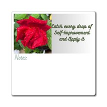 Motivational Fridge magnet with Flower Photo to inspire always.  - $15.09