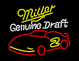 Miller Genuine Draft Nascar 2 Neon Sign 22&quot;x18&quot; - £155.06 GBP