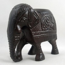 Cast Aluminum Metal African Elephant Tealight Candle Holder Figurine Intricate - £19.89 GBP