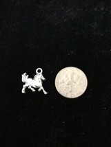 Horse Running antique silver bangle charm pendant - £7.47 GBP