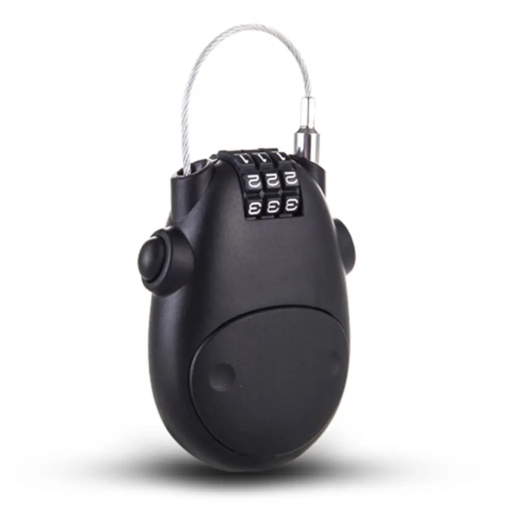 Telescopic Wire Rope Steel Cable Digit Password Lock - Secure Your Belongings - £14.96 GBP