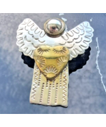 RARE VINTAGE VERMEIL 925 STERLING SILVER AND BRASS ANGEL HEART PIN/BROOCH - $96.07 CAD