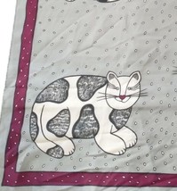 Stella Olsen Scarf Cat Print Vintage 70s Water Repellent Whimsical Kitty Kitten - £15.77 GBP
