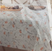 Printed Fabric Tablecloth, 60&quot; Round, Pumpkins, Leaves &amp; Acorns, Harvest Home - £22.15 GBP