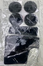 Anti dust Mats Accessories Custom Fit Cup Holder Liners Mats 6pcs Set Black - £15.88 GBP