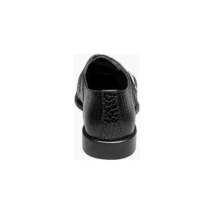 25458 Stacy Adams Leather Shoes Toscano Double Monk Strap Black Navy image 6