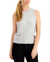 MSRP $60 Charter Club Beaded Cable-Knit Tank Gray Size XL - £15.68 GBP