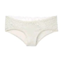 Victoria&#39;s Secret L Lace Trim Cheeky Panty Pale Sky Gray Underwear Large... - $12.11
