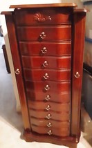 VTG POWELL Armoire Floor Jewelry Cabinet Storage Chest Organizer Doors 1989 37&quot; - £230.41 GBP