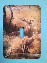 Deer in the Wild Metal Switch Plate animals - $9.25