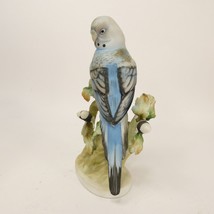 Blue Parakeet Lefton Vintage Bird Hand Painted Porcelain Figurine KW464  WWKD2 - £7.30 GBP